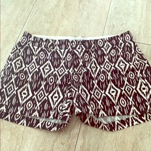 Black and White Printed Shorts